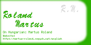 roland martus business card